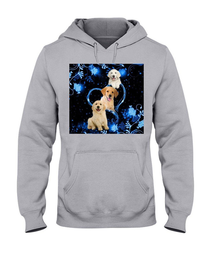 With Twinkling Blue Heart Gift For Golden Retriever Lovers Hoodie