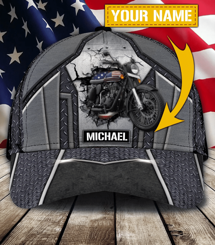 Live To Ride Motorcycle Printing Baseball Cap Hat Custom Name
