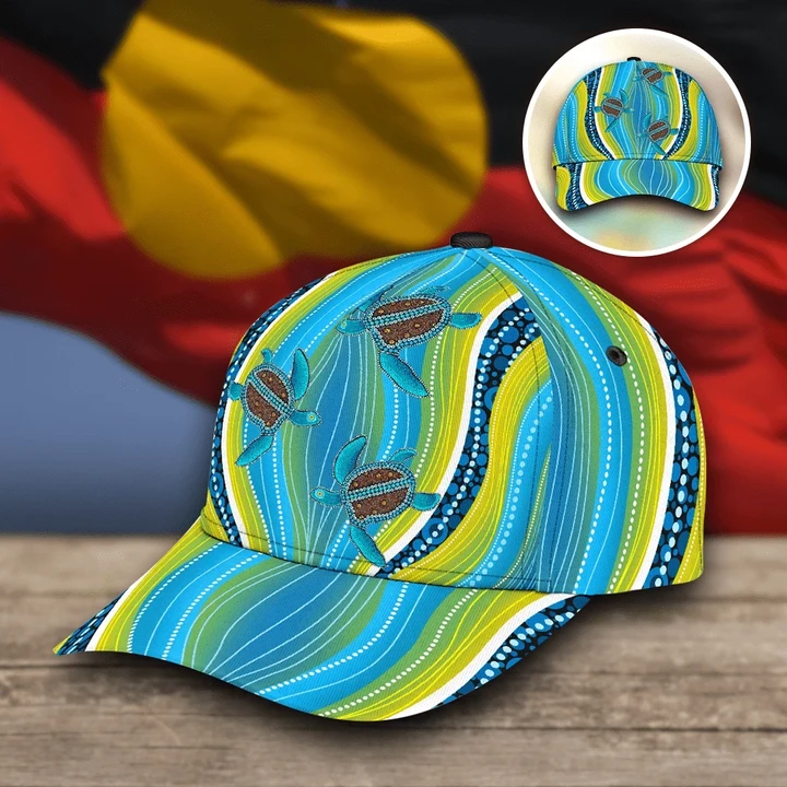 Wonderful Aboriginal Blue Turtles Printing Baseball Cap Hat