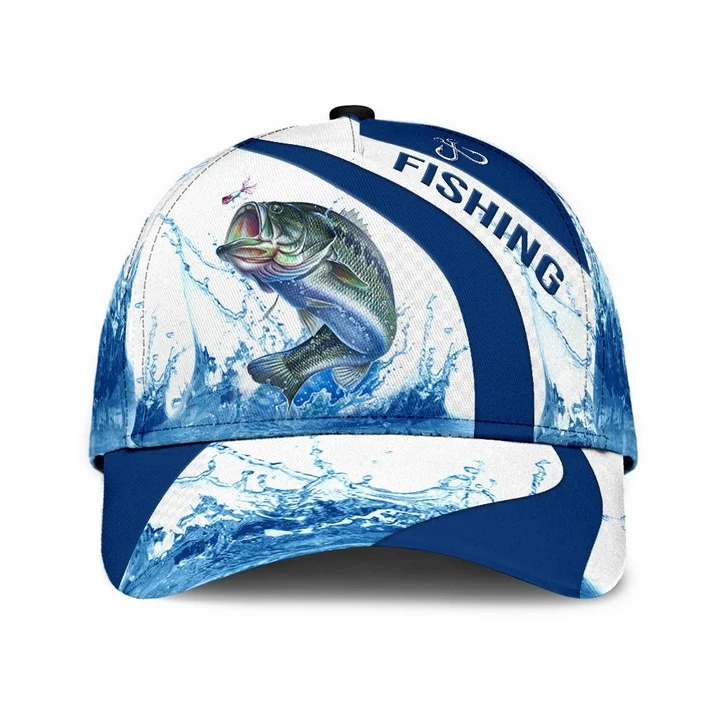 Fishing Blue Ocean Form Printing Baseball Cap Hat