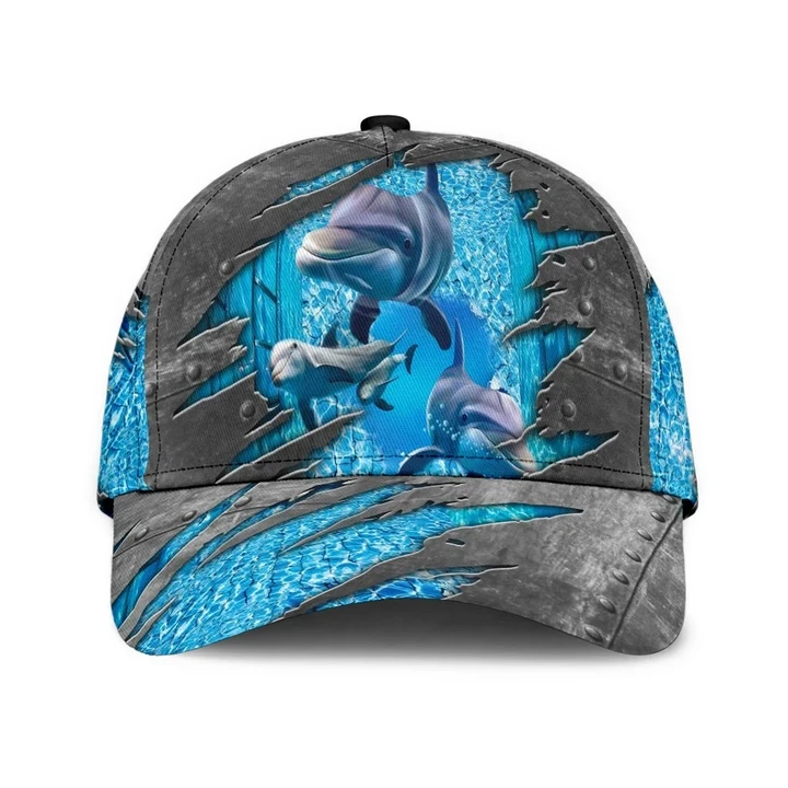 Deep Underwater World Dolphin Printing Baseball Cap Hat