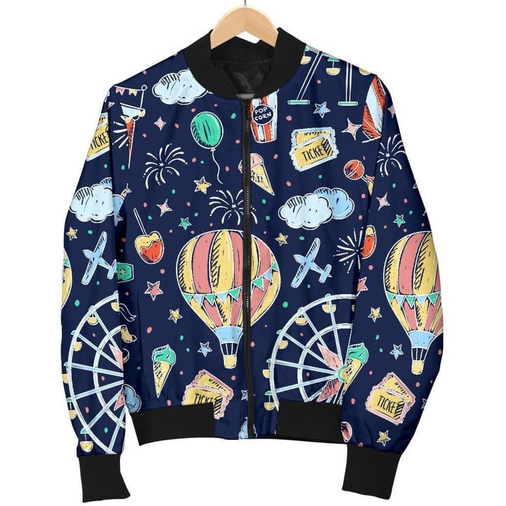 Circus Dream Pattern 3d Printed Unisex Bomber Jacket