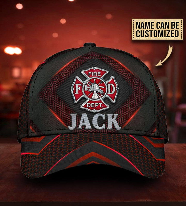 Fire Debt Back The Red Carbon Printing Baseball Cap Hat Custom Name
