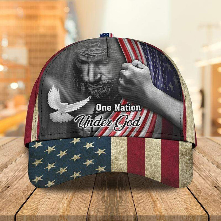 Cool Independence Day One Nation Under God Printing Baseball Cap Hat