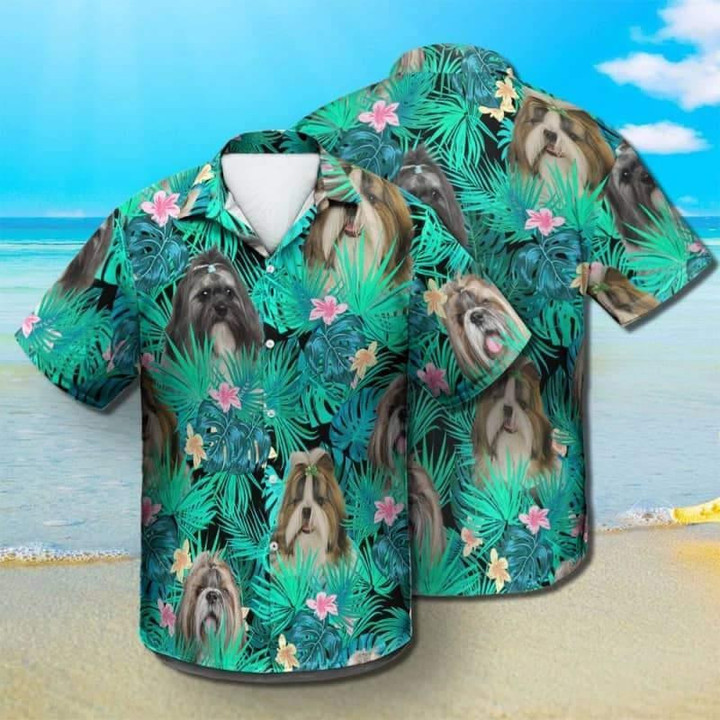Shih Tzu Beach Summer 3D Hawaiian Shirt