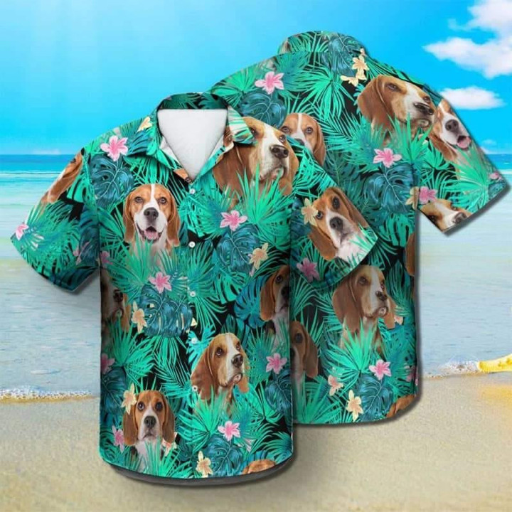 Beagle Beach Summer 3D Hawaiian Shirt