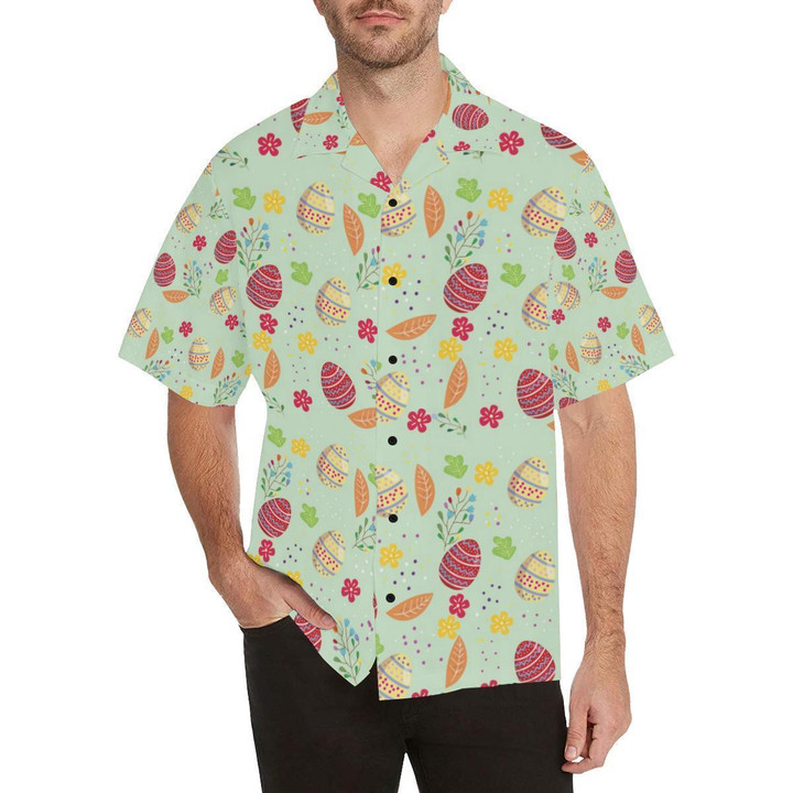 Easter Eggs Pattern Print Design RB Beach Summer 3D Hawaiian Shirt