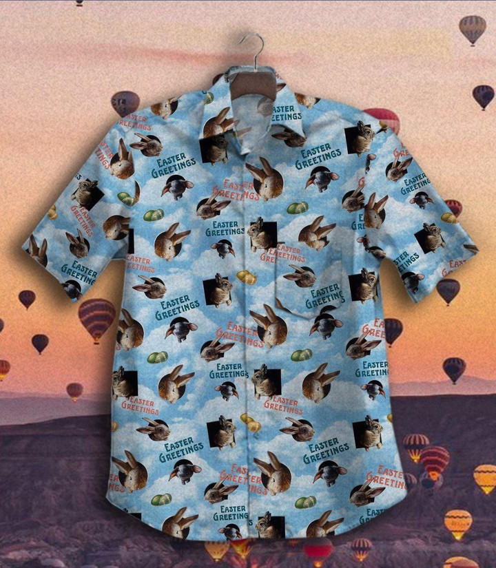 Beach Shirt FELACIA Easter Gt Vintage Beach Summer 3D Hawaiian Shirt