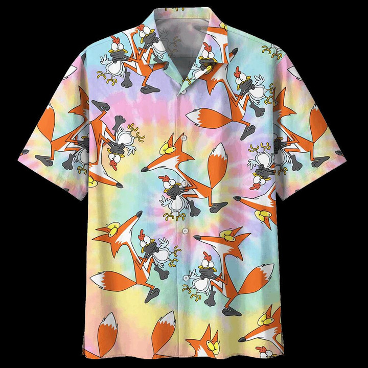 Chicken Colorful Nice Design Unisex Beach Summer 3D Hawaiian Shirt