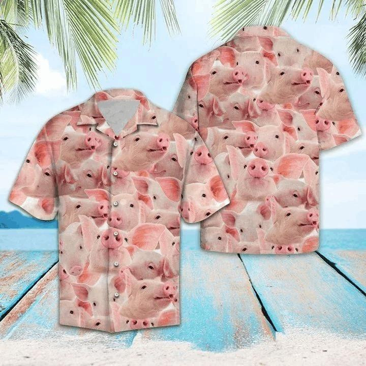Beach Shirt Buy Happy Pig Beach Summer 3D Hawaiian Shirt