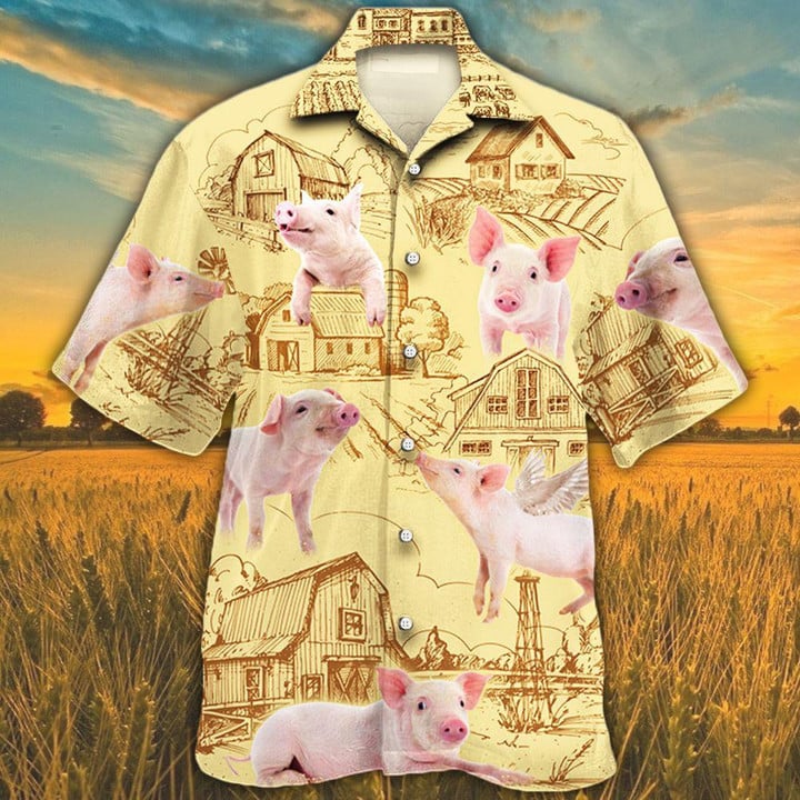 Pig Lovers Farm Beach Summer 3D Hawaiian Shirt