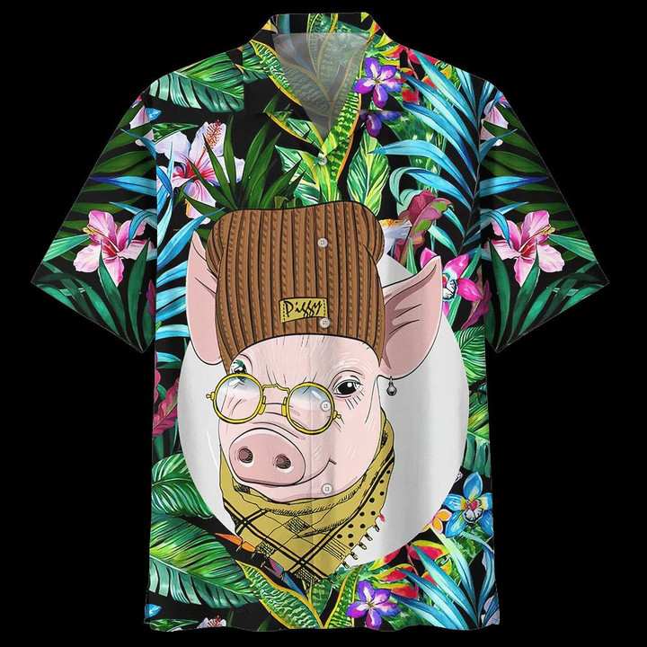 Pig Colorful Awesome Design Unisex Beach Summer 3D Hawaiian Shirt