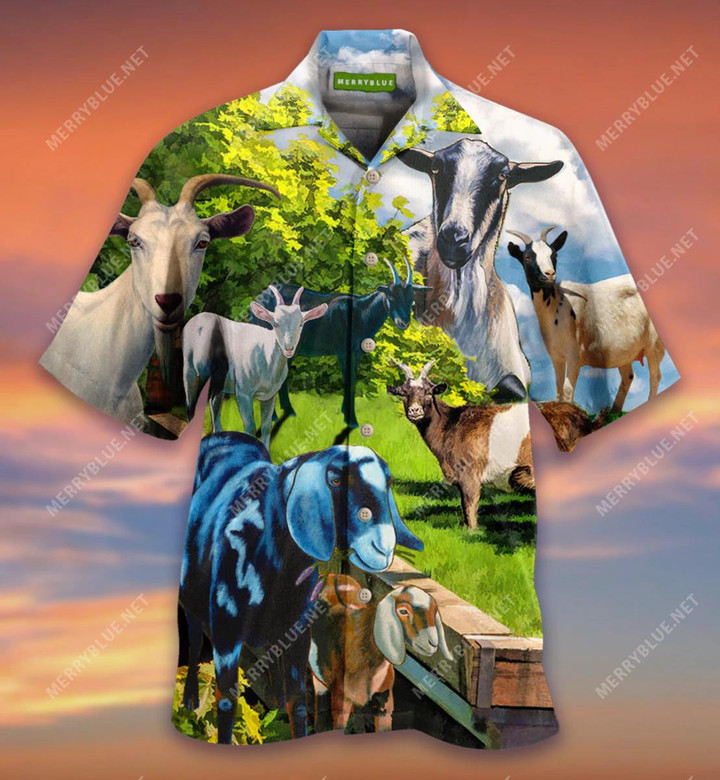 Goat Anything Beach Summer 3D Hawaiian Shirt