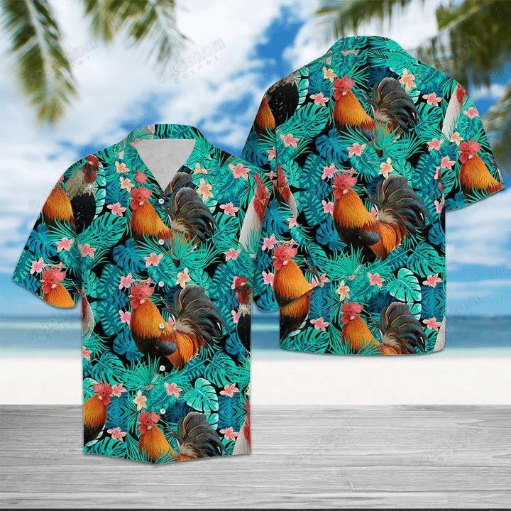 Chicken Tropical Beach Summer 3D Hawaiian Shirt