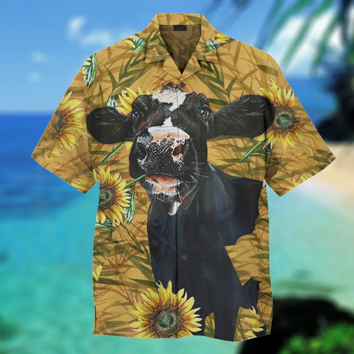 Funny Dairy Cow Beach Summer 3D Hawaiian Shirt
