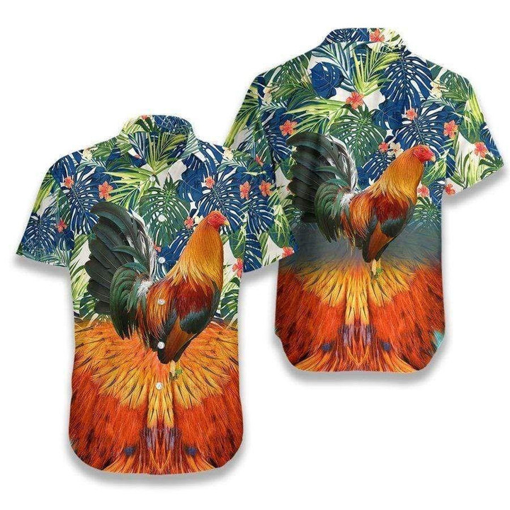 Beach Shirt Shop Hawaiian Aloha Shirts Rooster 3D Hawaiian Shirt