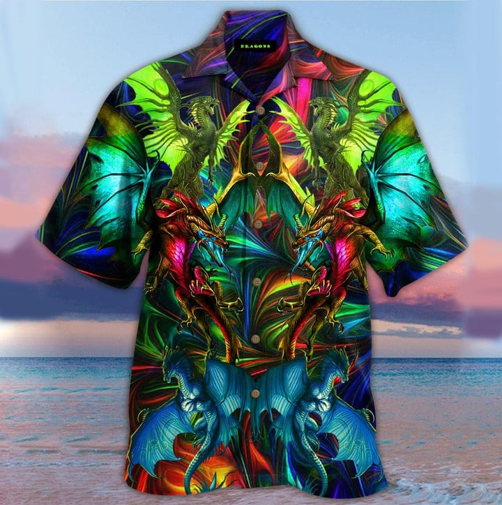 Dragon Fantasy Beach Summer 3D Hawaiian Shirt