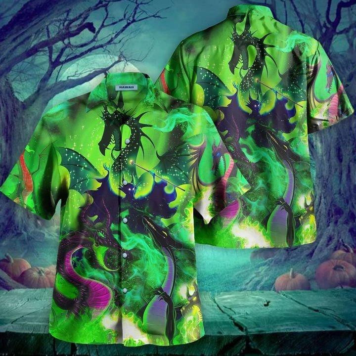 Maleficent Dragon Beach Summer 3D Hawaiian Shirt