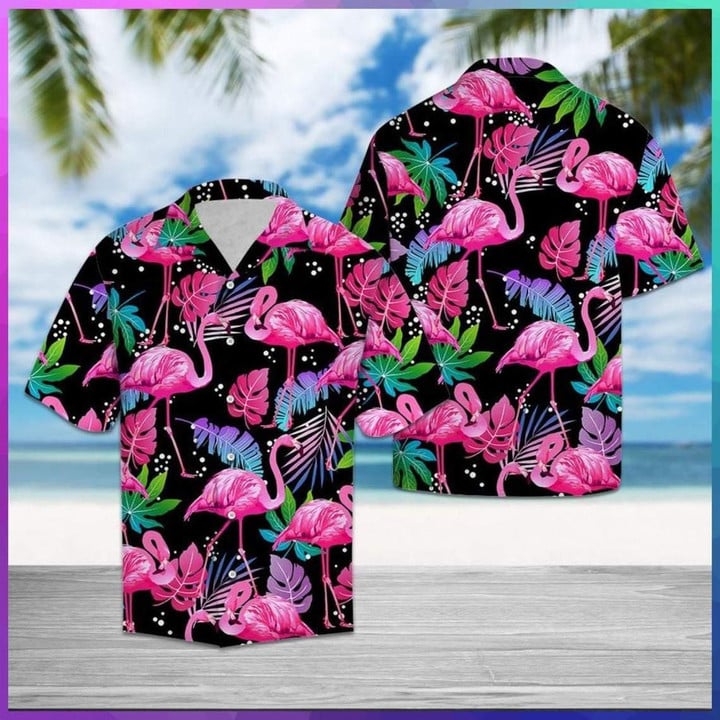 Flamingo Leaf Summer Beach Summer 3D Hawaiian Shirt