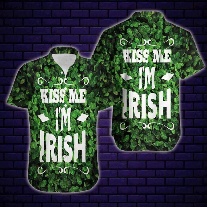 Kiss Me I'm Irish Beach Summer 3D Hawaiian Shirt