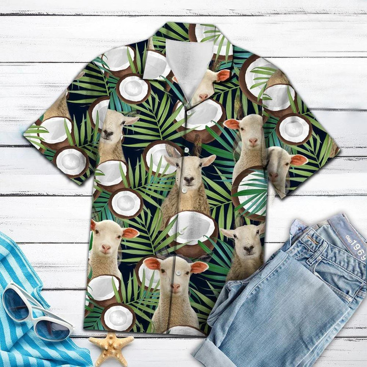 Sheep Coconut Tropical 3D Hawaiian Shirt