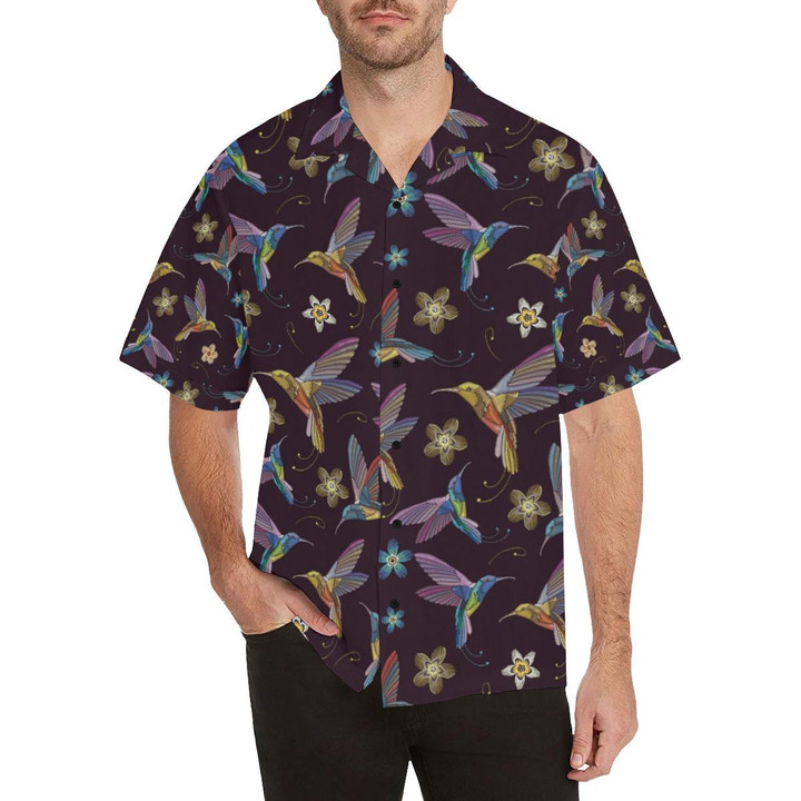 Hummingbird Pattern Print Design 04 Beach Summer 3D Hawaiian Shirt