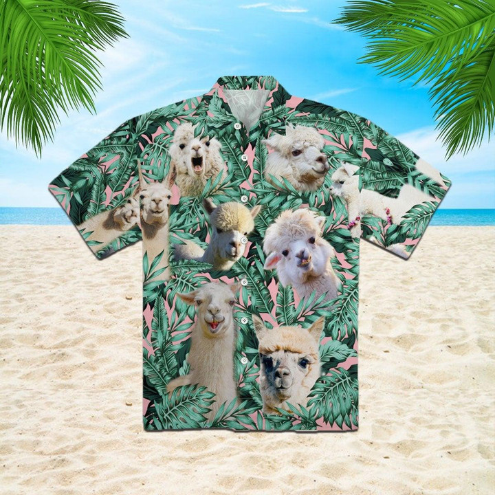 The Tropical Llama Lover Beach Summer 3D Hawaiian Shirt