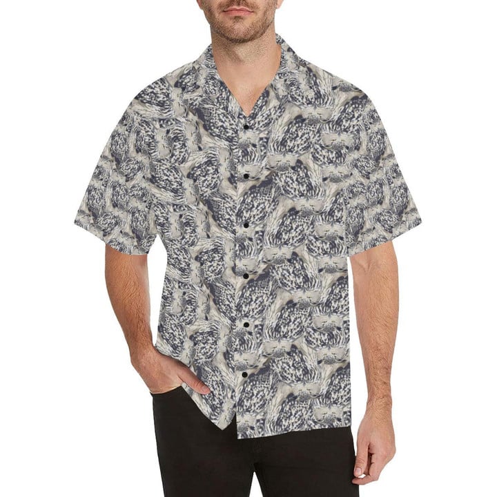 Owl Realistic Themed Design Print Beach Summer 3D Hawaiian Shirt