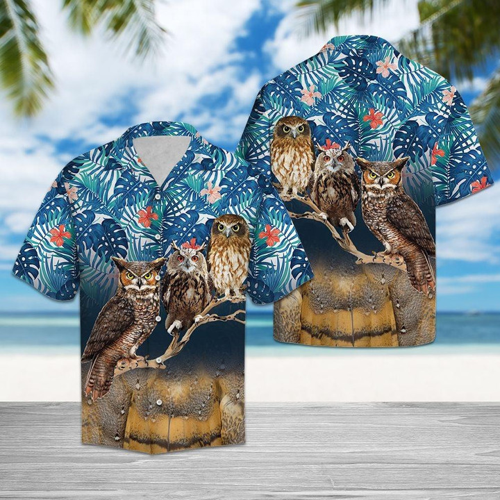 3D Owl G5728 Beach Summer 3D Hawaiian Shirt