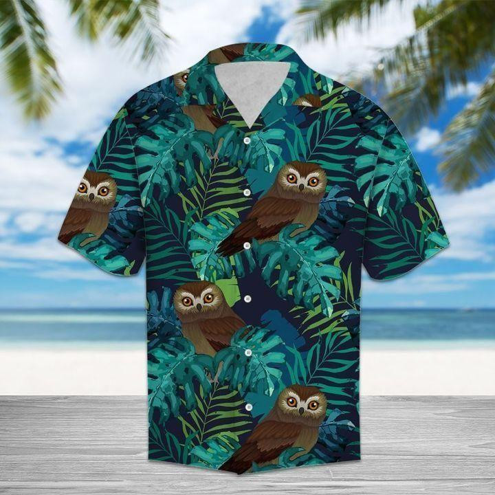 Beach Shirt Get Now Owl Beach Summer 3D Hawaiian Shirt