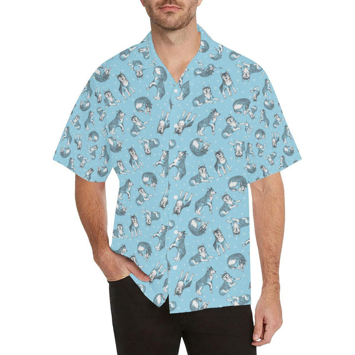 Wolf Design Print Pattern Beach Summer 3D Hawaiian Shirt