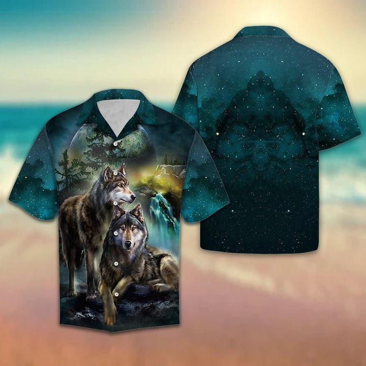 Wolf Night G5709- 3D Hawaiian Shirt