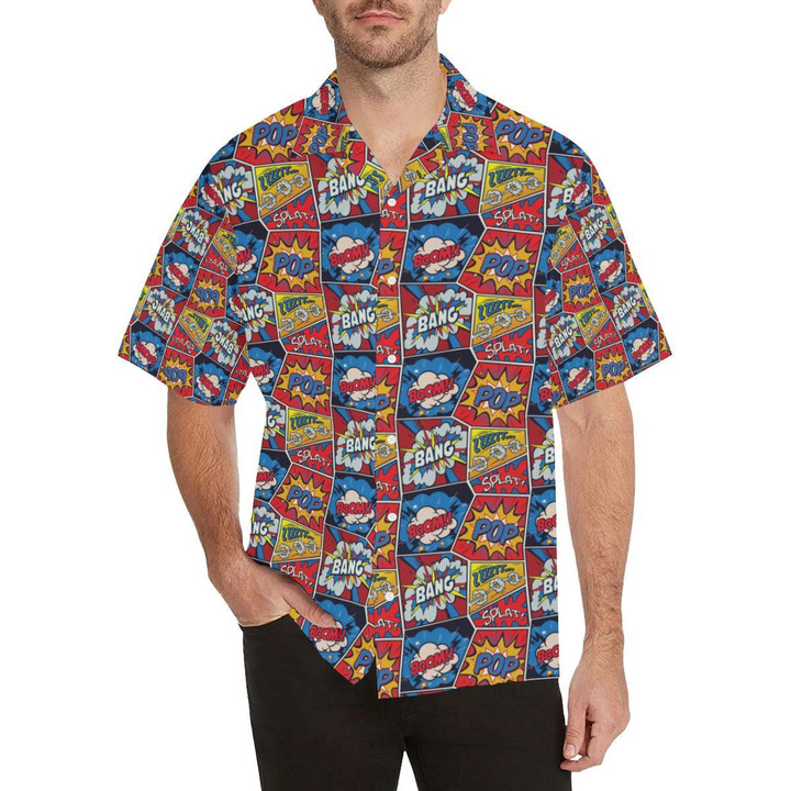Comic Book Pattern Print Design 03 Beach Summer 3D Hawaiian Shirt