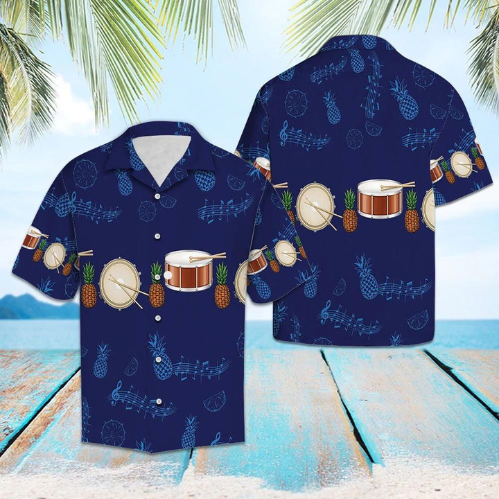 Snare Drum Musical Instrument Beach Summer 3D Hawaiian Shirt