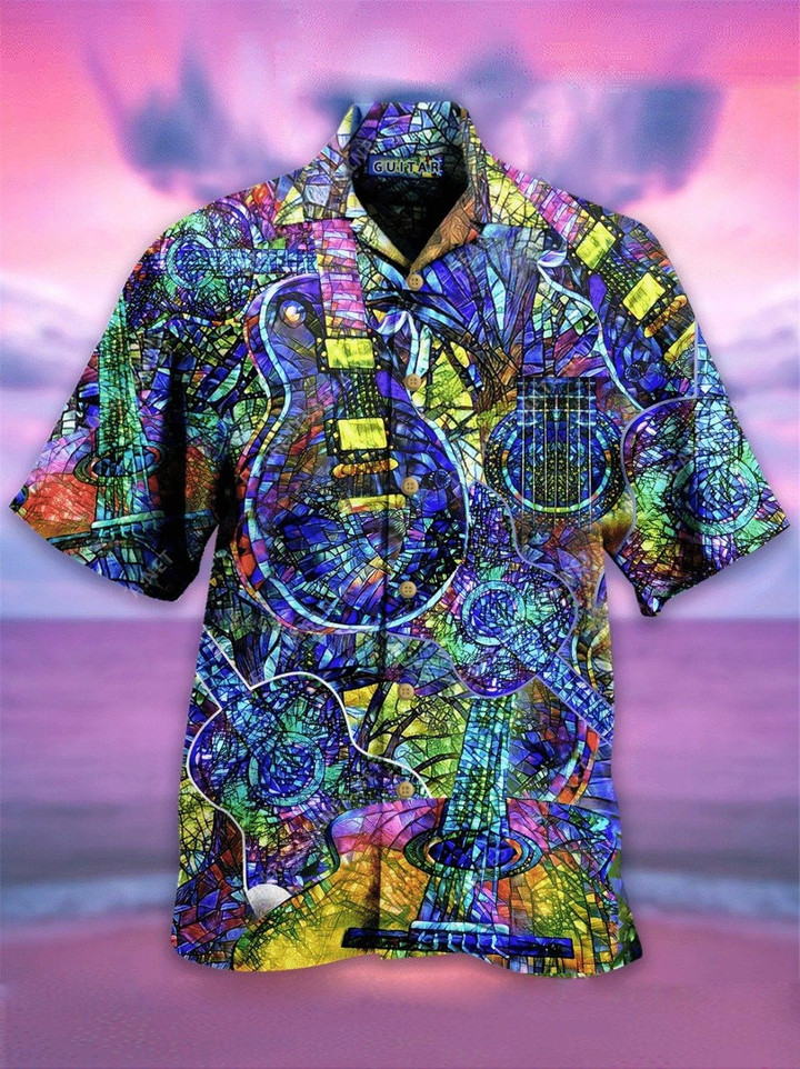 Guitar Beach Summer 3D Hawaiian Shirt
