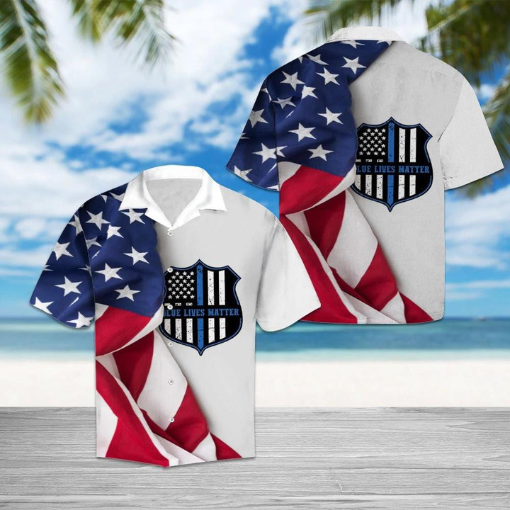 Amazing Police Beach Summer 3D Hawaiian Shirt