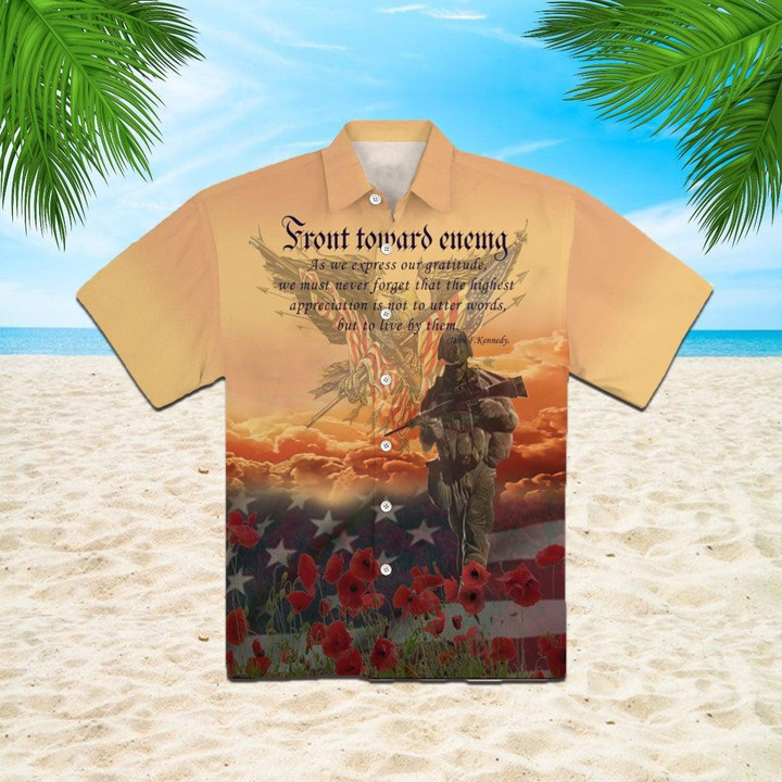 Veteran Front Toward Enemy Beach Summer 3D Hawaiian Shirt
