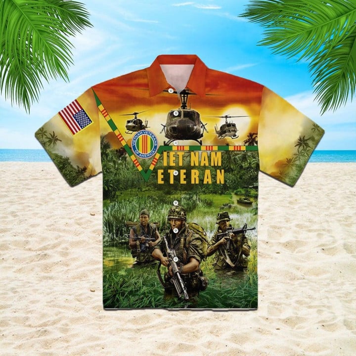 Vietnam Veteran Of America Beach Summer 3D Hawaiian Shirt