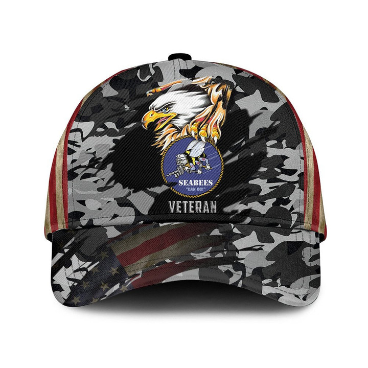 Eagle Face Cool And Hunting Camo Pattern Printed Baseball Cap Hat