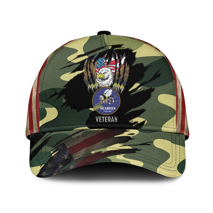 American Flag Eagle Breakthrough And Camo Pattern Cool Printed Baseball Cap Hat
