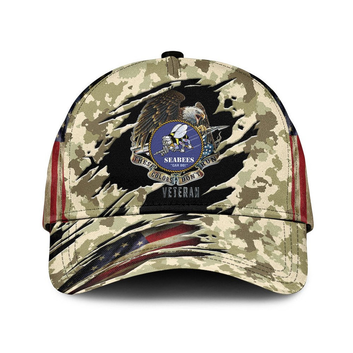 These Colors Don't Run And Green Camo Pattern Printed Baseball Cap Hat