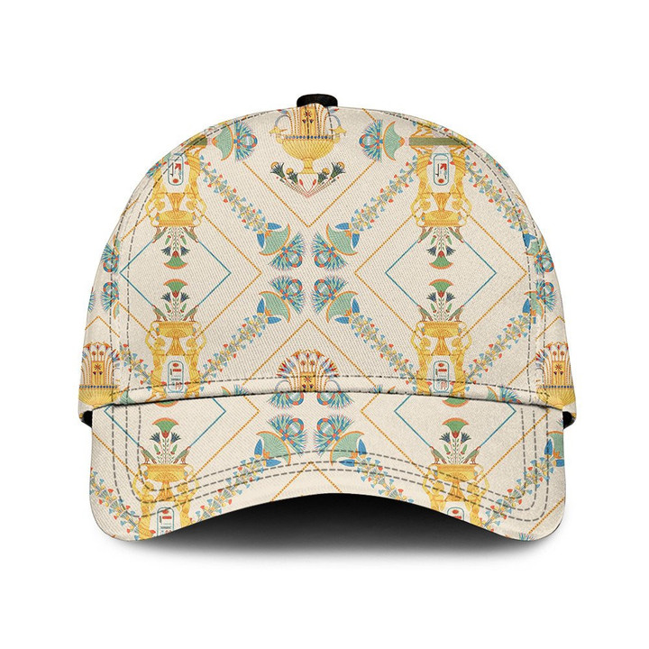 Aztec Style Tribal Ethinic Pattern Native Classic Cool Vintage Egyptian Checkered Board Baseball Cap Hat
