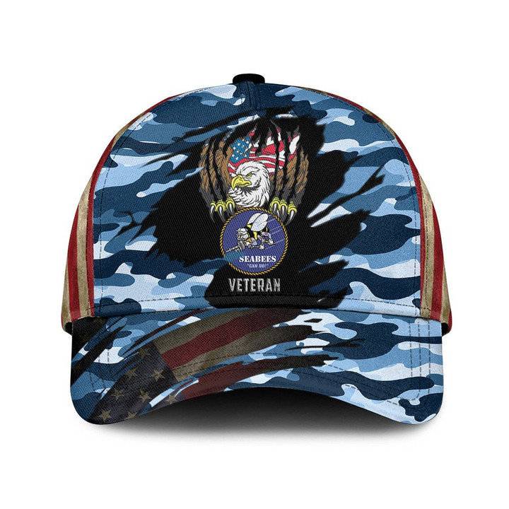 American Flag Eagle Breakthrough And Camo Pattern Colorful Printed Baseball Cap Hat