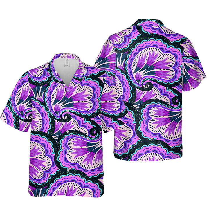 Green And Pink Tone Colorful Hippe Unisex Polynesian 3D Hawaiian Shirt