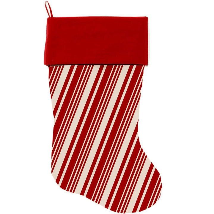 Classic Candy Cane Stripes Christmas Stocking Hanging Ornament
