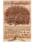 Old Tree Grandpa Loves Granddaughter  For Family Vertical Poster
