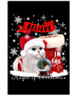 Cat On Christmas Day- Believe Vertical Poster