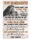 Lions Love Message Of Pa To Granddaughter For Family Vertical Poster