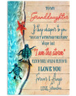 To My Granddaughter I Love You Forever And Always Love Grandma Turtle Vertical Poster