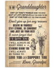 Grandpa Loves Granddaughter Illustration For Family Vertical Poster